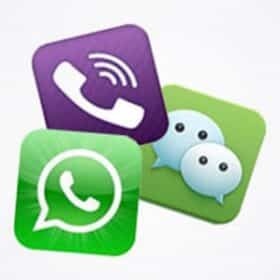WhatsApp Viper and WeChat icons