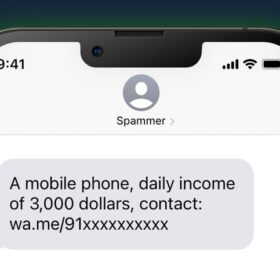 New job scam text message