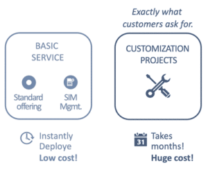 IoT std basic service versus customization projects
