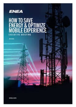 Front page of Enea's report on saving energy in telecom networks