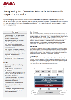 Strengthening Next Generation Network Packet Brokers with Enea Qosmos Deep Packet Inspection