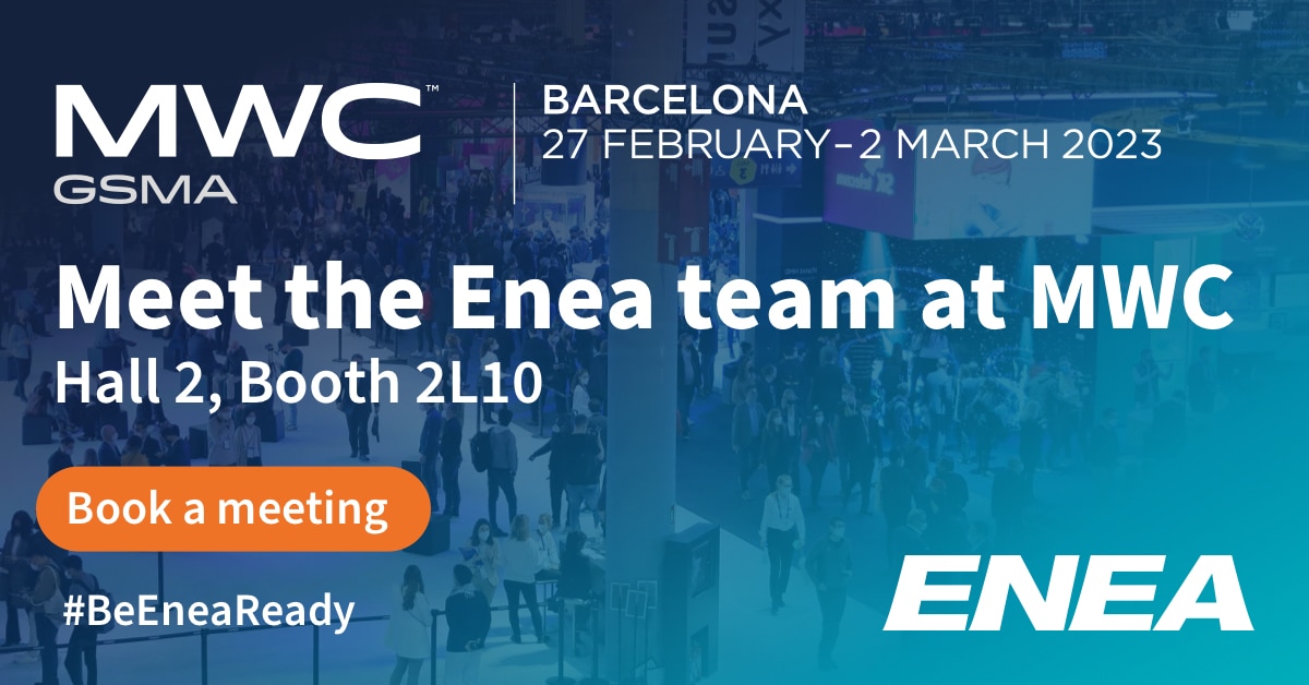 Invitation to meet the Eneea team at MWC 2023 in hall2, both 2L10.