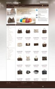 Website page selling fake Louis Vuitton handbags