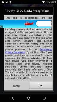 Example 1 of an advertisement displayed by Singapore SMS worm after a mobile device has been infected