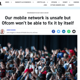 article on Ofcom and mobile surveillance