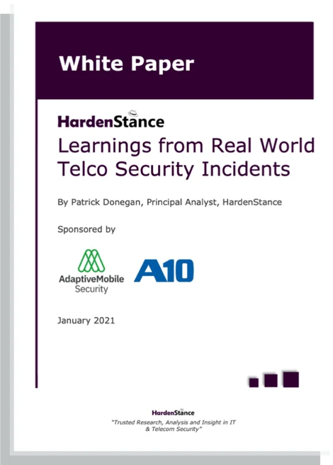 White paper cover: Learnings from real world telco security incidents