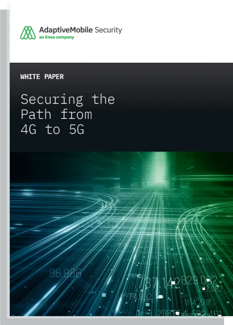 white paper cover: Securing the path from 4G to 5G