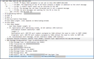 wireshark decode of MMS notification