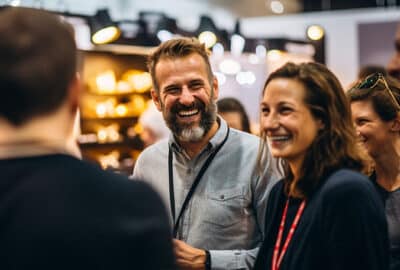 Happy people at an Enea event