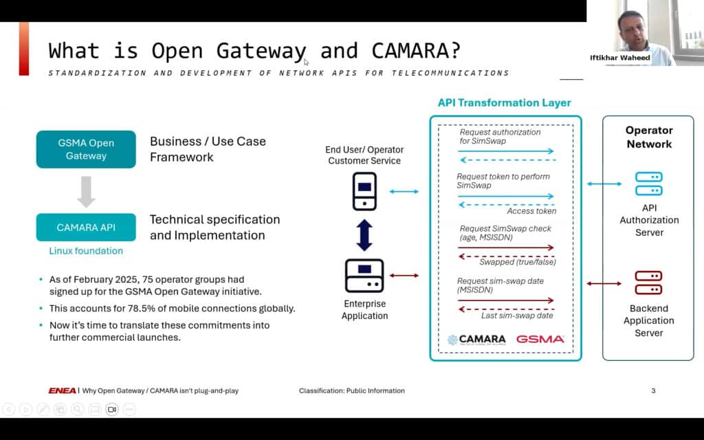 Video clip What is Open Gateway and CAMARA