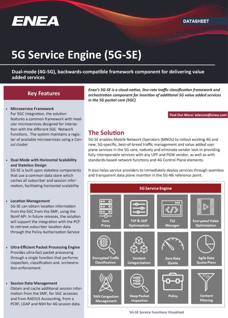 5G Service Engine (5G SE) Datasheet