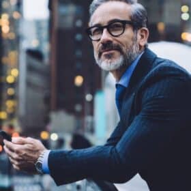 Business man with phone