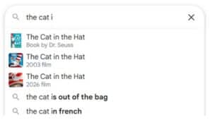 Cat in hat example Cat in hat search example